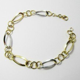 PULSERA SRA. ORO BICOLOR ITALIANO LISO