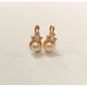 PENDIENTES NIÑA ORO AMARILLO PERLA                                    