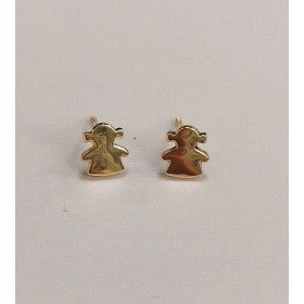 PENDIENTES NIÑA LISO  ORO AMARILLO                                    