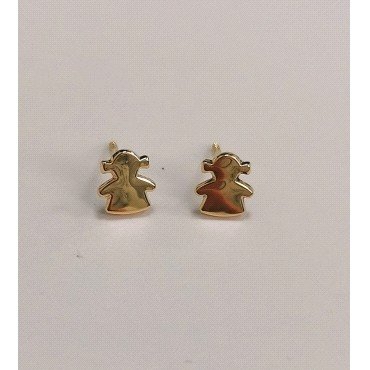 PENDIENTES NIÑA LISO  ORO AMARILLO                                    