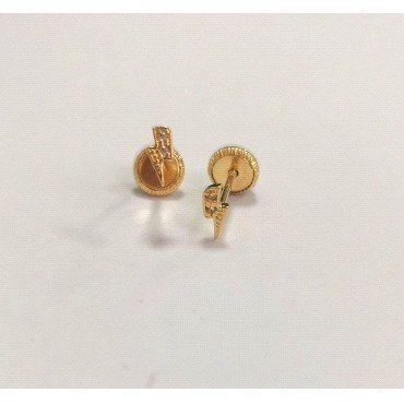 PENDIENTES RAYO  ORO AMARILLO PIEDRA                                  