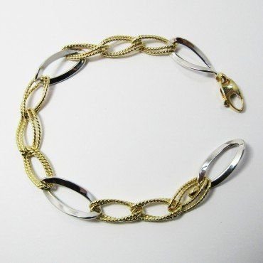 PULSERA SRA. ORO BICOLOR ITALIANO LISO