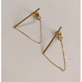 PENDIENTES  CADENA ORO AMARILLO                                       