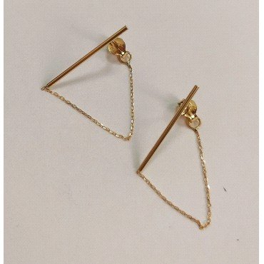 PENDIENTES  CADENA ORO AMARILLO                                       