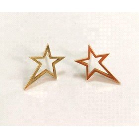 PENDIENTES  ESTRELLA DEFORME ORO AMARILLO                             