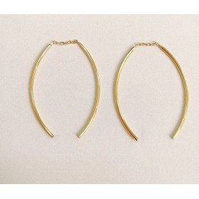 PENDIENTES  BARRA CADENA ORO AMARILLO                                 