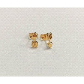 PENDIENTES  FLECHA LISA ORO AMARILLO                                  