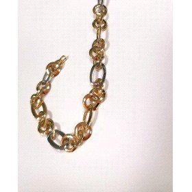 PULSERA SRA. ORO BICOLOR ITALIANO LISO                                