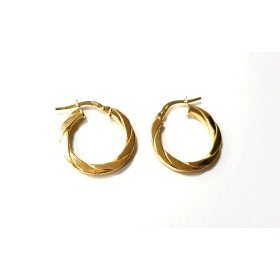 PENDIENTES ARO ORO AMARILLO GALLON                                    