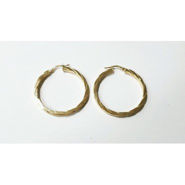 PENDIENTES ARO ORO AMARILLO GALLON                                    
