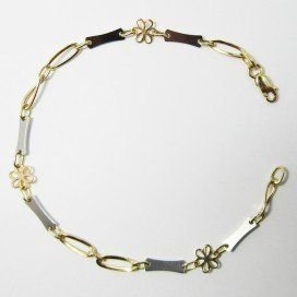 PULSERA SRA. ORO BICOLOR ITALIANO LISO