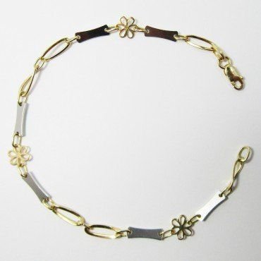 PULSERA SRA. ORO BICOLOR ITALIANO LISO
