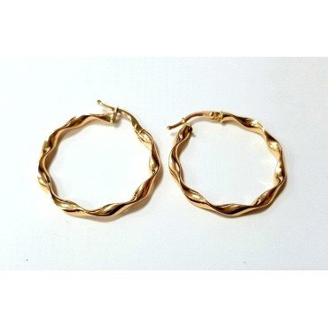 PENDIENTES ARO ORO AMARILLO GALLON                                    