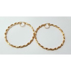 PENDIENTES ARO ORO AMARILLO GALLON                                    