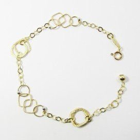 PULSERA SRA. ORO BICOLOR ITALIANO LISO