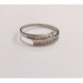 SORTIJA NIÑA ORO BLANCO PIEDRA                                        