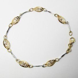 PULSERA SRA. ORO BICOLOR ITALIANO LISO
