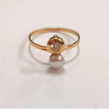 SORTIJA NIÑA ORO AMARILLO PERLA                                       