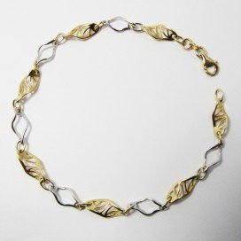 PULSERA SRA. ORO BICOLOR ITALIANO LISO