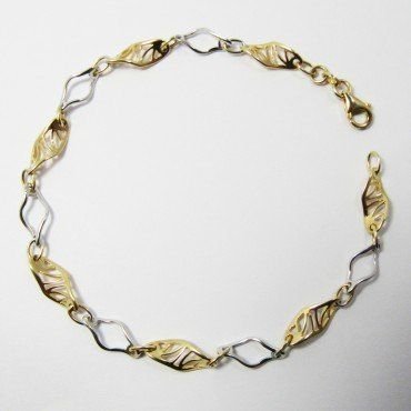 PULSERA SRA. ORO BICOLOR ITALIANO LISO
