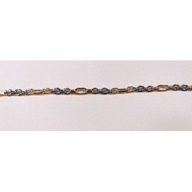 PULSERA SRA. ORO BICOLOR ITALIANO LISO                                