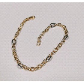 PULSERA SRA. ORO BICOLOR ITALIANO LISO                                