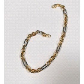 PULSERA SRA. ORO BICOLOR ITALIANO LISO                                