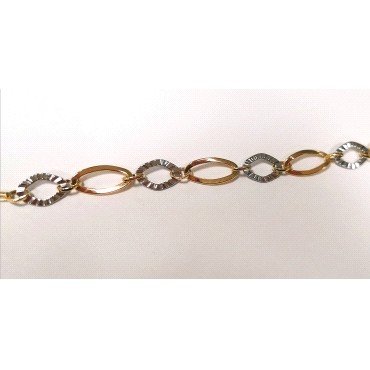 PULSERA SRA. ORO BICOLOR ITALIANO LISO                                