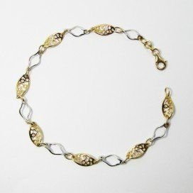 PULSERA SRA. ORO BICOLOR ITALIANO LISO