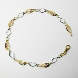 PULSERA SRA. ORO BICOLOR ITALIANO LISO