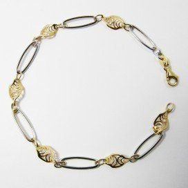 PULSERA SRA. ORO BICOLOR ITALIANO LISO