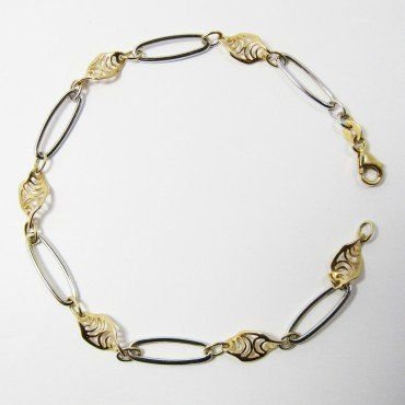 PULSERA SRA. ORO BICOLOR ITALIANO LISO