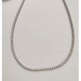 GARGANTILLA ORO BLANCO PIEDRA                                         