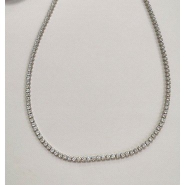 GARGANTILLA ORO BLANCO PIEDRA                                         