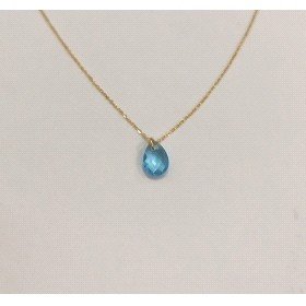 GARGANTILLA  PERA ORO AMARILLO PIEDRA                                 