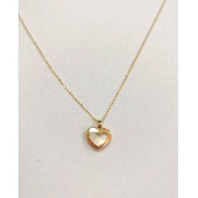 GARGANTILLA ORO AMARILLO PIEDRA NACAR CORAZON                         