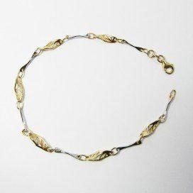 PULSERA SRA. ORO BICOLOR ITALIANO LISO