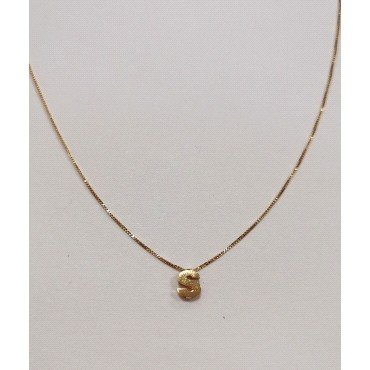 GARGANTILLA ORO AMARILLO LETRA S                                      
