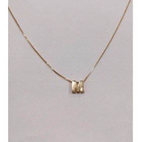 GARGANTILLA ORO AMARILLO LETRA M                                      