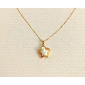 COLGANTE ORO AMARILLO PIEDRA NACAR                                    