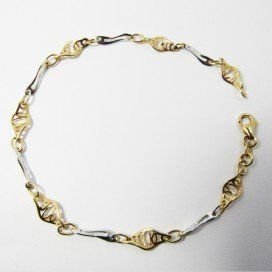 PULSERA SRA. ORO BICOLOR ITALIANO LISO
