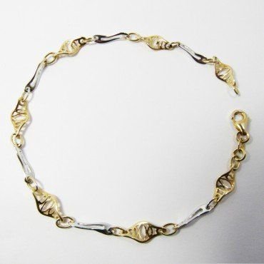 PULSERA SRA. ORO BICOLOR ITALIANO LISO