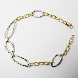 PULSERA SRA. ORO BICOLOR ITALIANO LISO