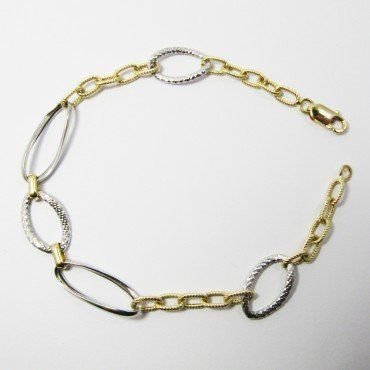 PULSERA SRA. ORO BICOLOR ITALIANO LISO