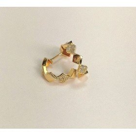 PENDIENTES ARO ORO AMARILLO PIEDRA                                    