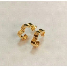 PENDIENTES  MEDIO ARO  MARGARITA ORO AMARILLO PIEDRA                  
