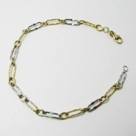 PULSERA SRA. ORO BICOLOR ITALIANO LISO