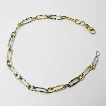 PULSERA SRA. ORO BICOLOR ITALIANO LISO