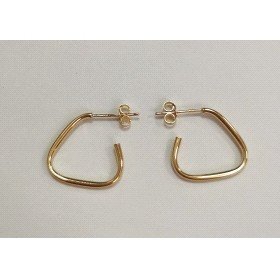 PENDIENTES ARO  ABIETO TRIANGULO ORO AMARILLO LISA                    