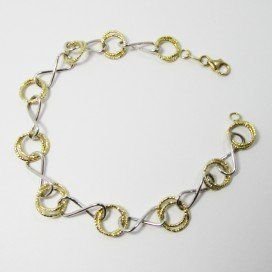 PULSERA SRA. ORO BICOLOR ITALIANO LISO